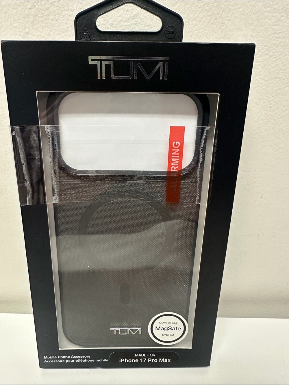 TUMI iPhone 17 Pro Max MagSafe Compatible Black Phone Case NEW